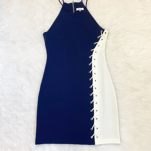 Parker Dresses & Skirts - PARKER Navy Blue Lace Up Dress